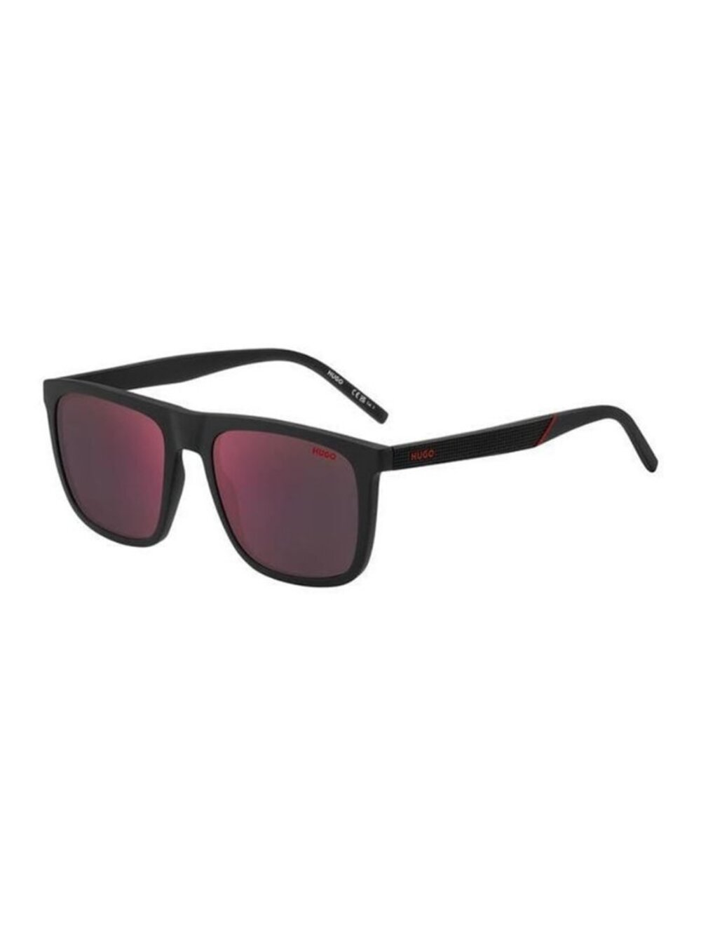 New Authentic Hugo Boss Men's Matte Black Square Acetate Sunglasses